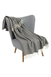 Apu Kuntur - Alpaka Decke - Fischgrat - 100% Baby-Alpaka