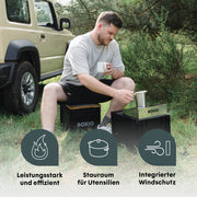 Mobiler Gaskocher mit Topfset I BOXIO COOK PLUS