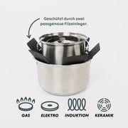 Mobiler Gaskocher mit Topfset I BOXIO COOK PLUS