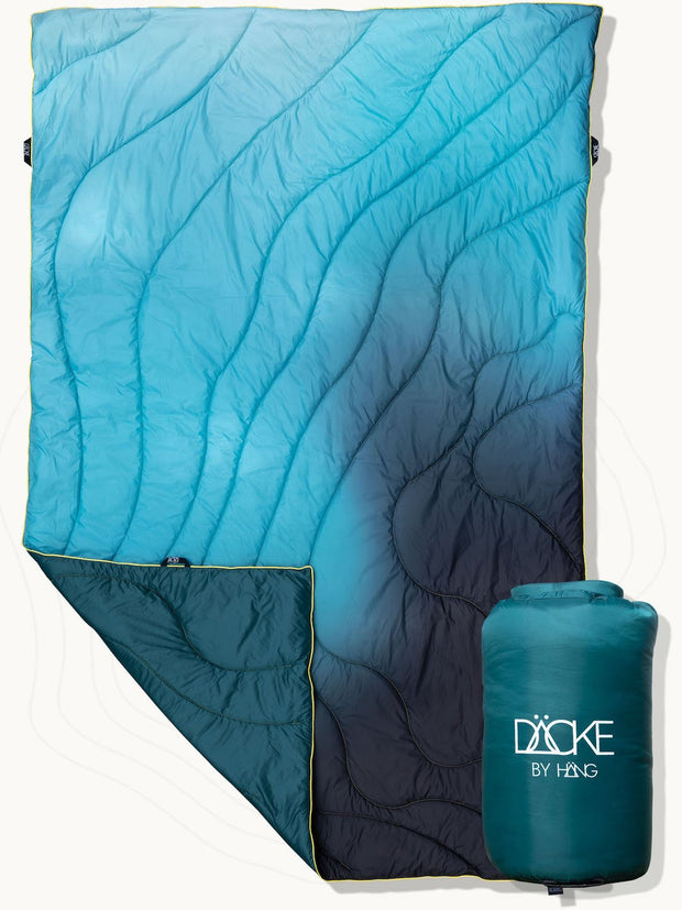 blaue DÄCKE mit blauem Stuffsack DÄCKE BY HÄNG